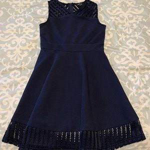 Girls party dress navy size 12